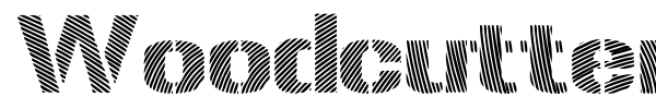 Woodcutter Optical Army font preview